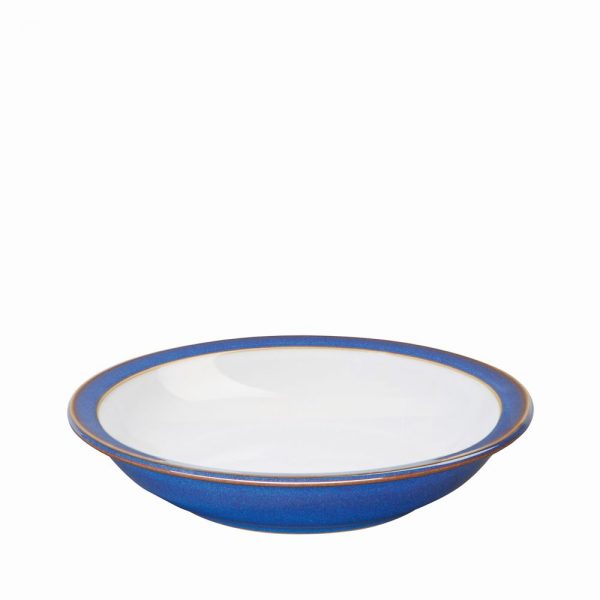 Denby Imperial Blue Shallow Rimmed Bowl 21cm