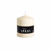 SPAAS Ivory Pillar Candle - 78/100mm 35 Hour