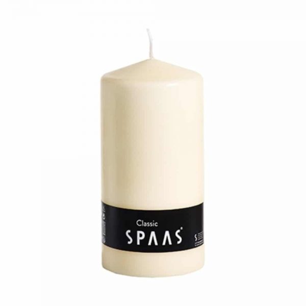 SPAAS Ivory Pillar Candle - 78/200mm 90 Hour