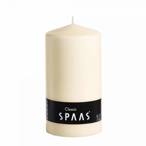 SPAAS Ivory Pillar Candle - 100/200mm 140 Hour