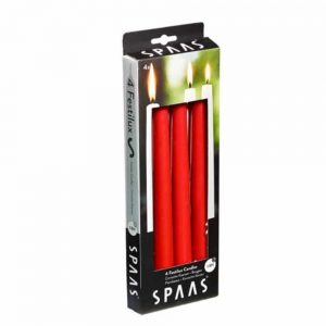SPAAS 4 Red Dinner Candles