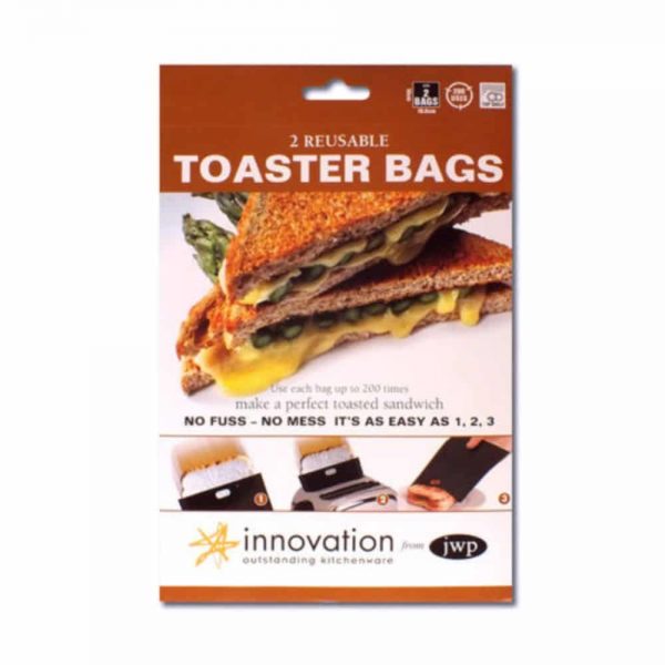 Pack of Two Reusable Toaster Bags 16x16cm