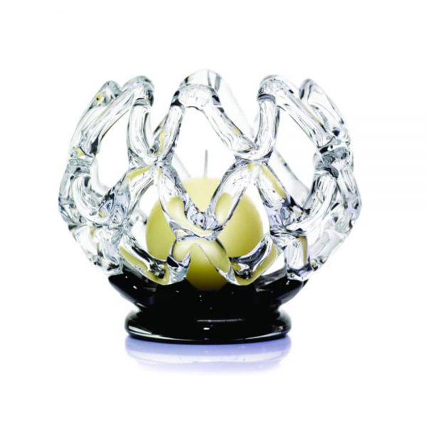 iNet Ball Candleholder 16.5cm Dia Black Base