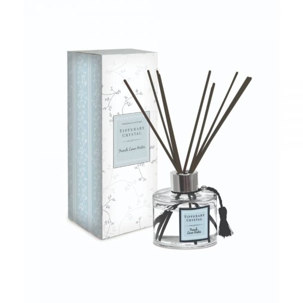 Tipperary Crystal French Linen Water Diffuser Set