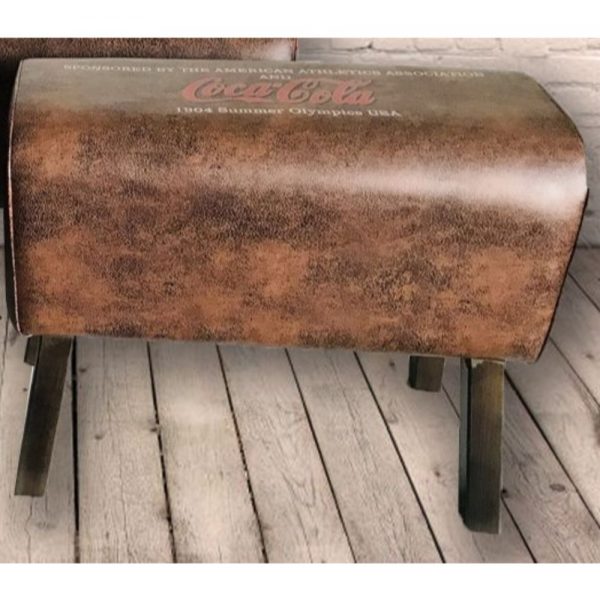 Faux Leather Coca Cola Gym Style Bench 68x30x50cm