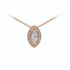 Rose Gold Marquise Cut Pendant (BNO1657S)