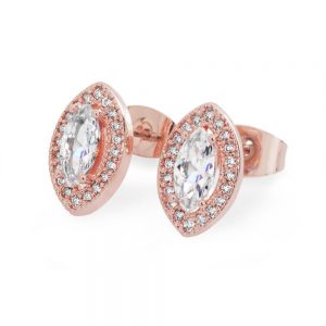 Rose Gold Marquise Cut Earrings