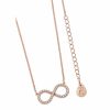 Stone Set Infinity Pendant Rose Gold