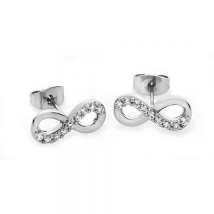 Tipperary Crystal Infinity Earrings Silver