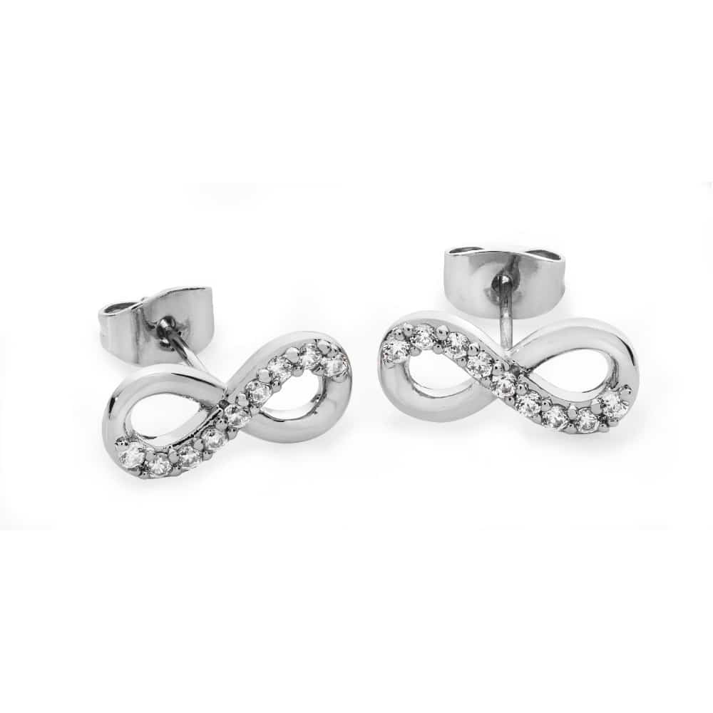 Silver Infinity Earrings by Tipperary Crystal