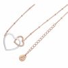 Sparkling Interlinked Hearts Pendant Rose Gold