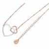 Sparkling Interlinked Hearts Pendant Rose Gold