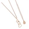 Triple Heart Drop Pendant Rose Gold