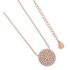 Pave Full Moon Pendant Rose Gold