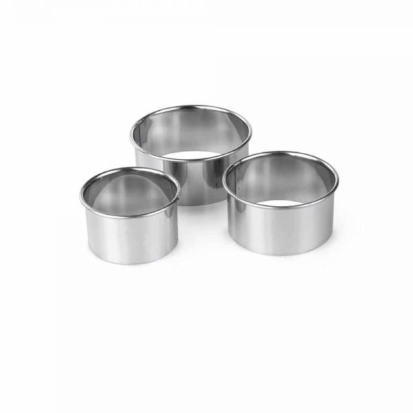 Pastry Cutters Plain Set Of 3 Stainless Steel