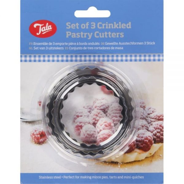 Pastry Cutters Crinkled Set Of 3 Stainless Steel