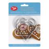 Plain Heart Cutters Set Of 3 Stainless Steel