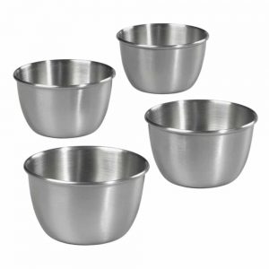 Set 4 Pudding Moulds 8cm Diameter x 5cm