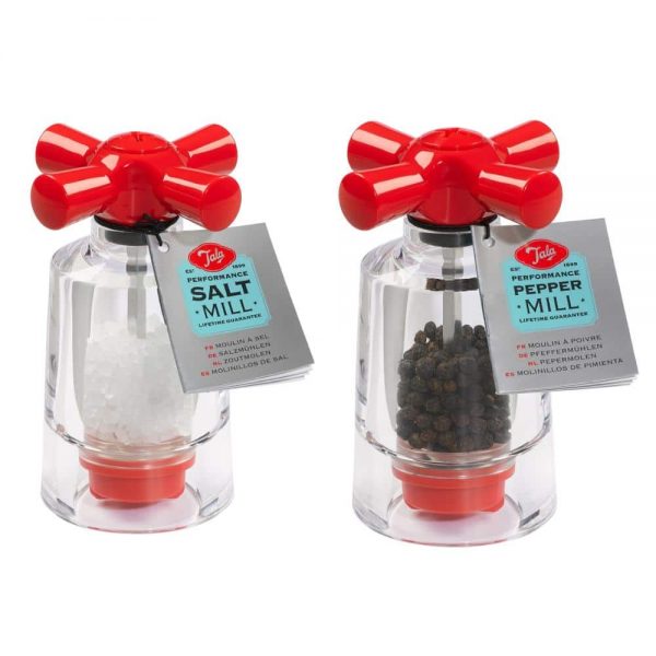 Tala Performance Red Salt & Pepper Tap Mill Set