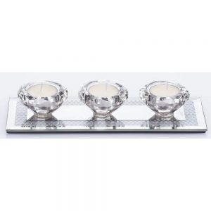 Gemstone T Light Holder 3pc
