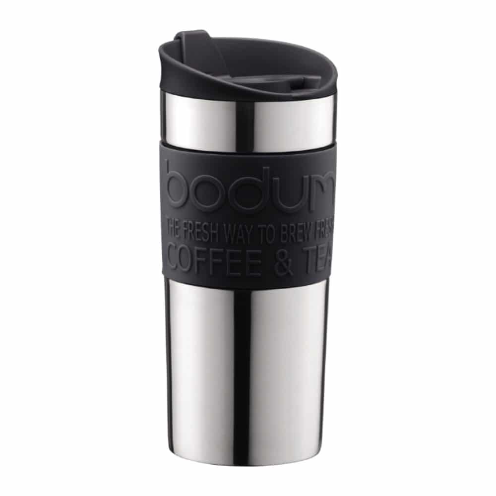 Bodum Double Wall Stainless Steel Travel Mug Black