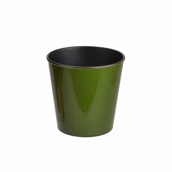 Recyclable Plastic Pot Cover Rnd 15.5cm Green