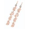 Rose Gold Vine With Blue Drop Earrings