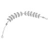 Silver Diamante Leaf Bracelet