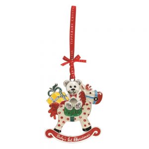 Babys First Christmas Rocking Horse Decoration