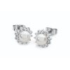 Tipperary Silver Antique Daisy Pearl Studs