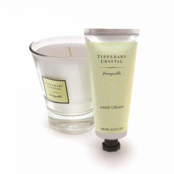 Tipperary Crystal Honeysuckle Candle & Hand Cream