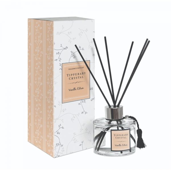 Tipperary Crystal Vanilla Citron Diffuser Set