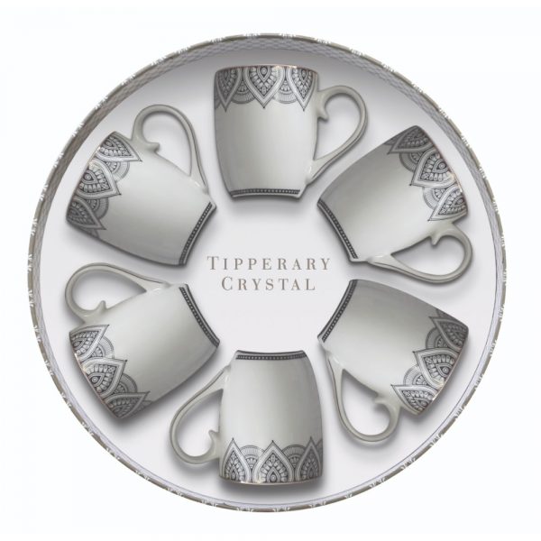 Tipperary Crystal Mandala Set of 6 Mugs
