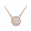 Tipperary Crystal Rosegold CZ Round Pendant