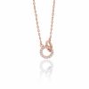 Tipperary Crystal Rose Gold Circles Pendant