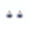 Tipperary Crystal Sapphire and Silver Earrings