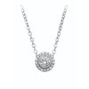 Silver Stud CZ With Pave Surround Pendant