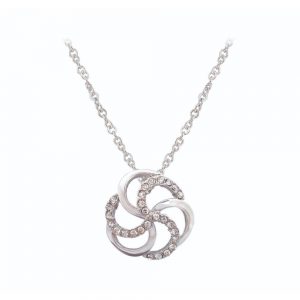 Tipperary White Open Spiral Pendant