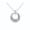 Tipperary Crystal Silver Circle Pendant