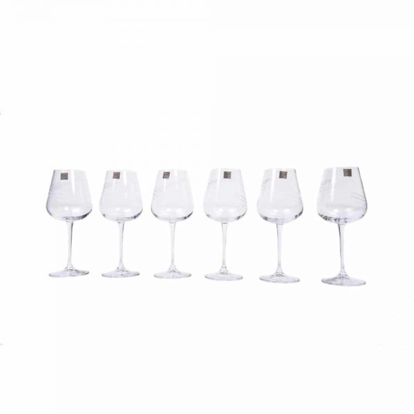 Tipperary Spiral Cut Set of 6 Wine Glasses 450ml