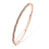 Tipperary Wave Pave Bangle Rose Gold
