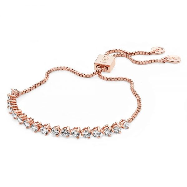 Tipperary Round Tennis Bolo Bracelet Rose Gold