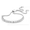 Tipperary Square Tennis Bolo Bracelet Silver