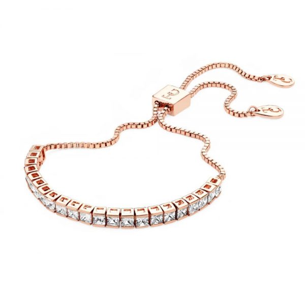 Tipperary Square Tennis Bracelet Rose Gold