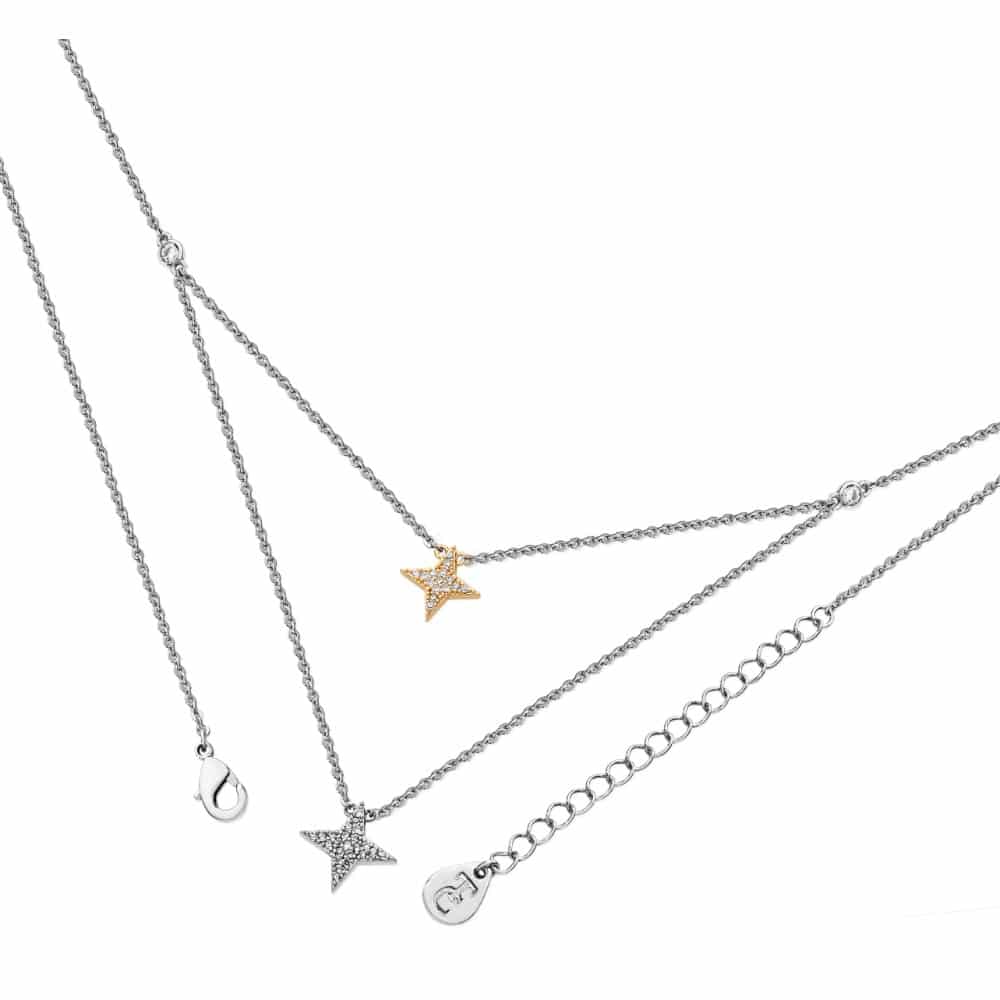 Tipperary Floating Pave Star Necklace Silver - Allens