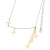 Stars Falling Silver and Champagne GoldBar Pendant