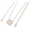 Tipperary Star Cut Out Rose Gold Round Pendant