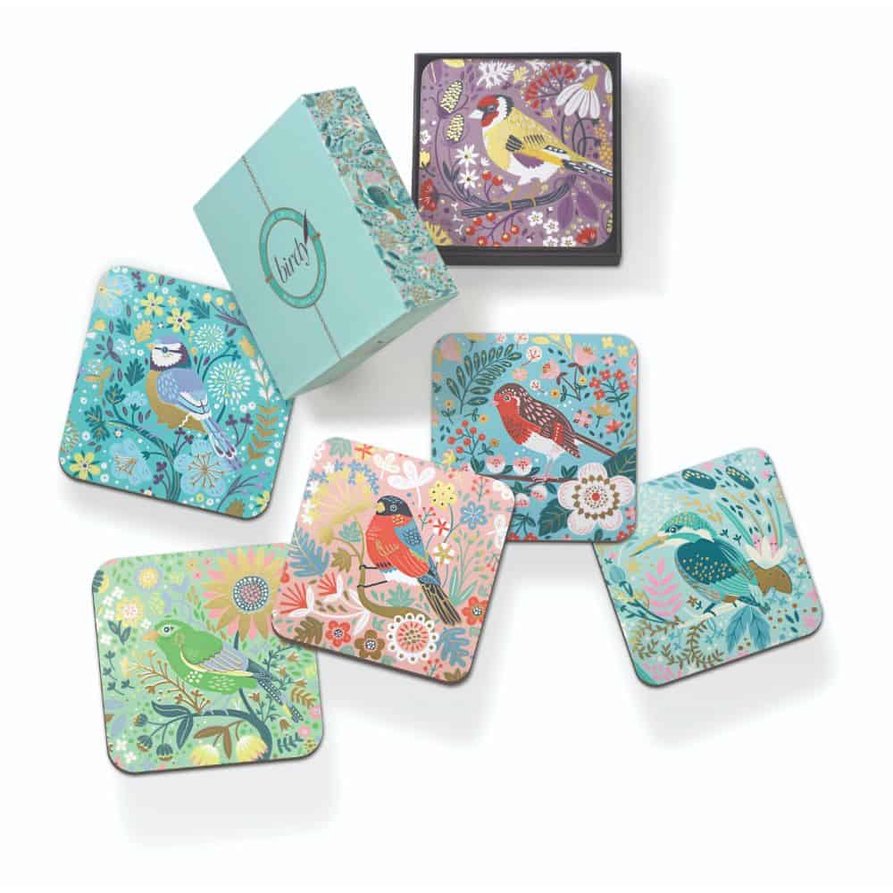 Birdy Coasters 6 Assorted Designs in Gift Box