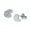 Pebble Stud Earrings With CZ