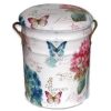 Butterflies Metal Stool with Padded Seat